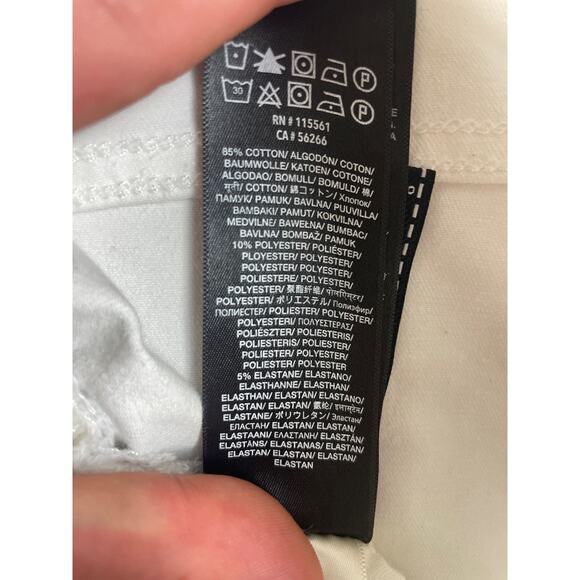 7 For all Mankind Womens High Waist Slim Kick White Jeans size 25 - Picture 5 of 7